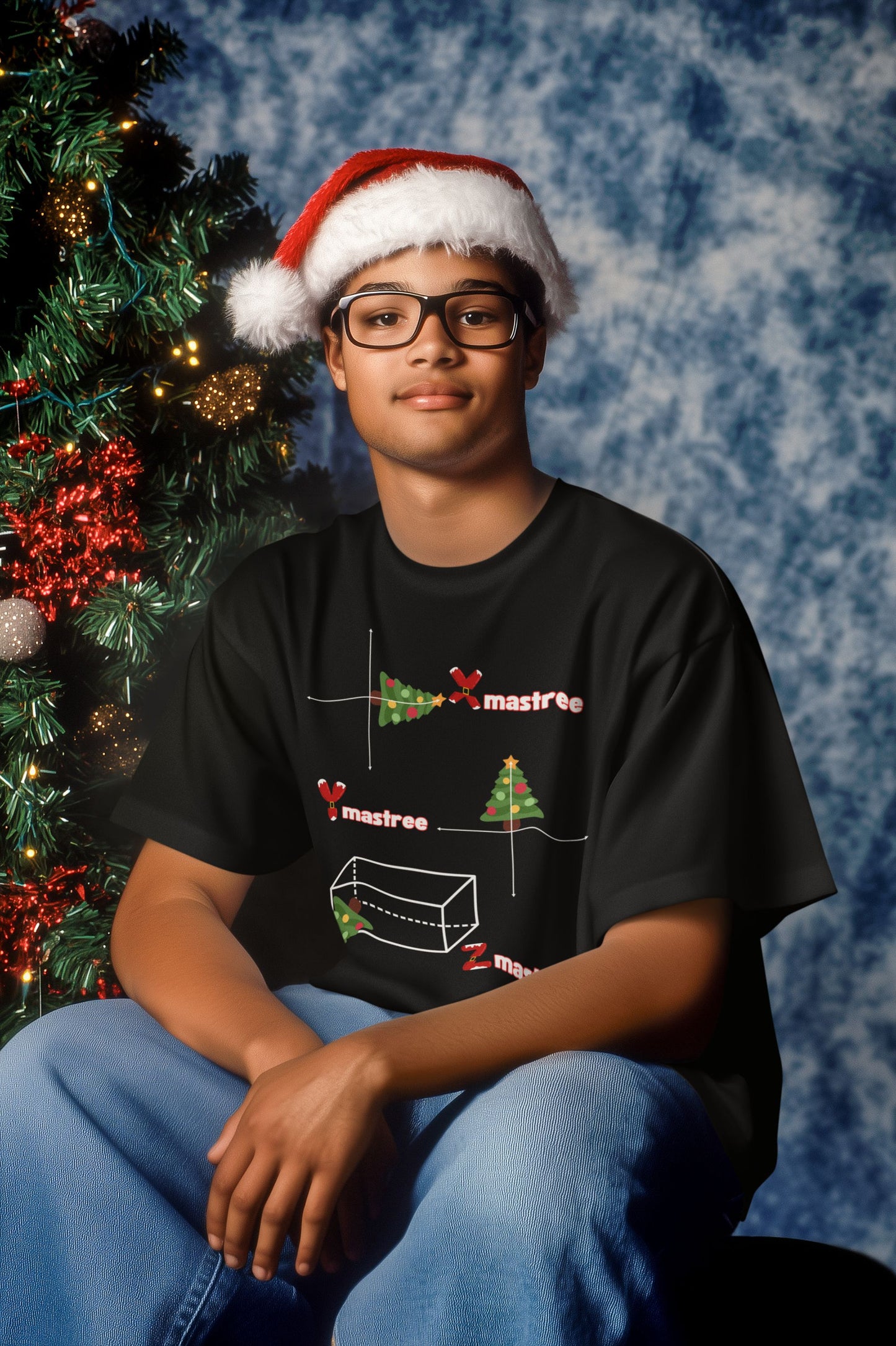 Men's XYZ-Mas Tree Christmas T-Shirt – Unisex Maths Design
