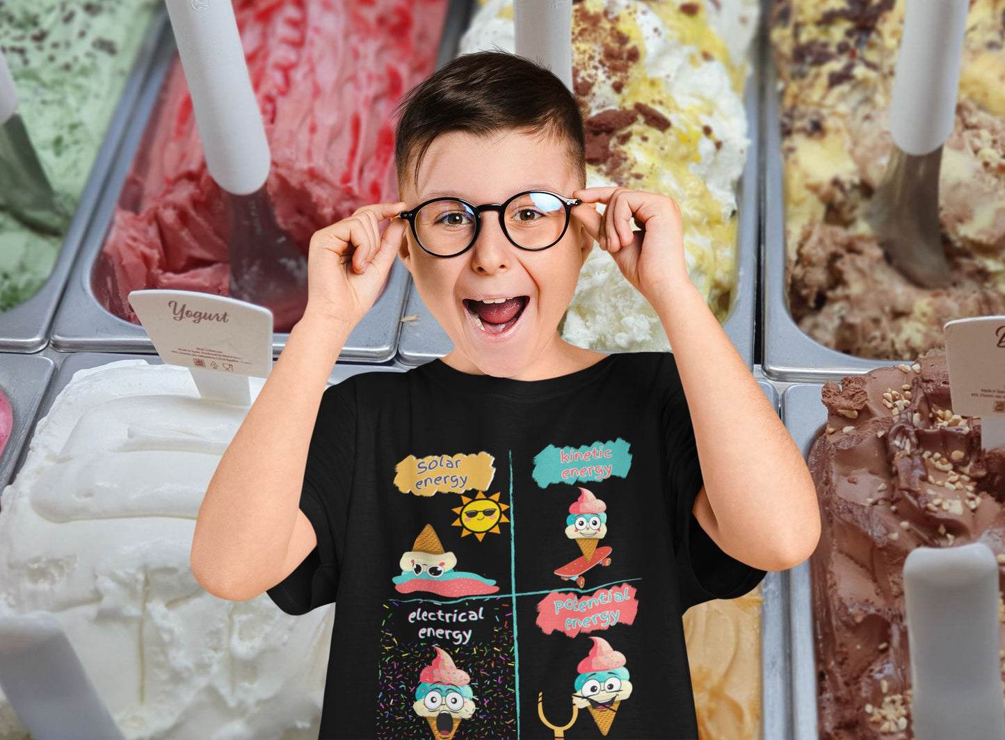 STEM Physics Fun T-Shirt – Ice Cream Energy Learning for Kids