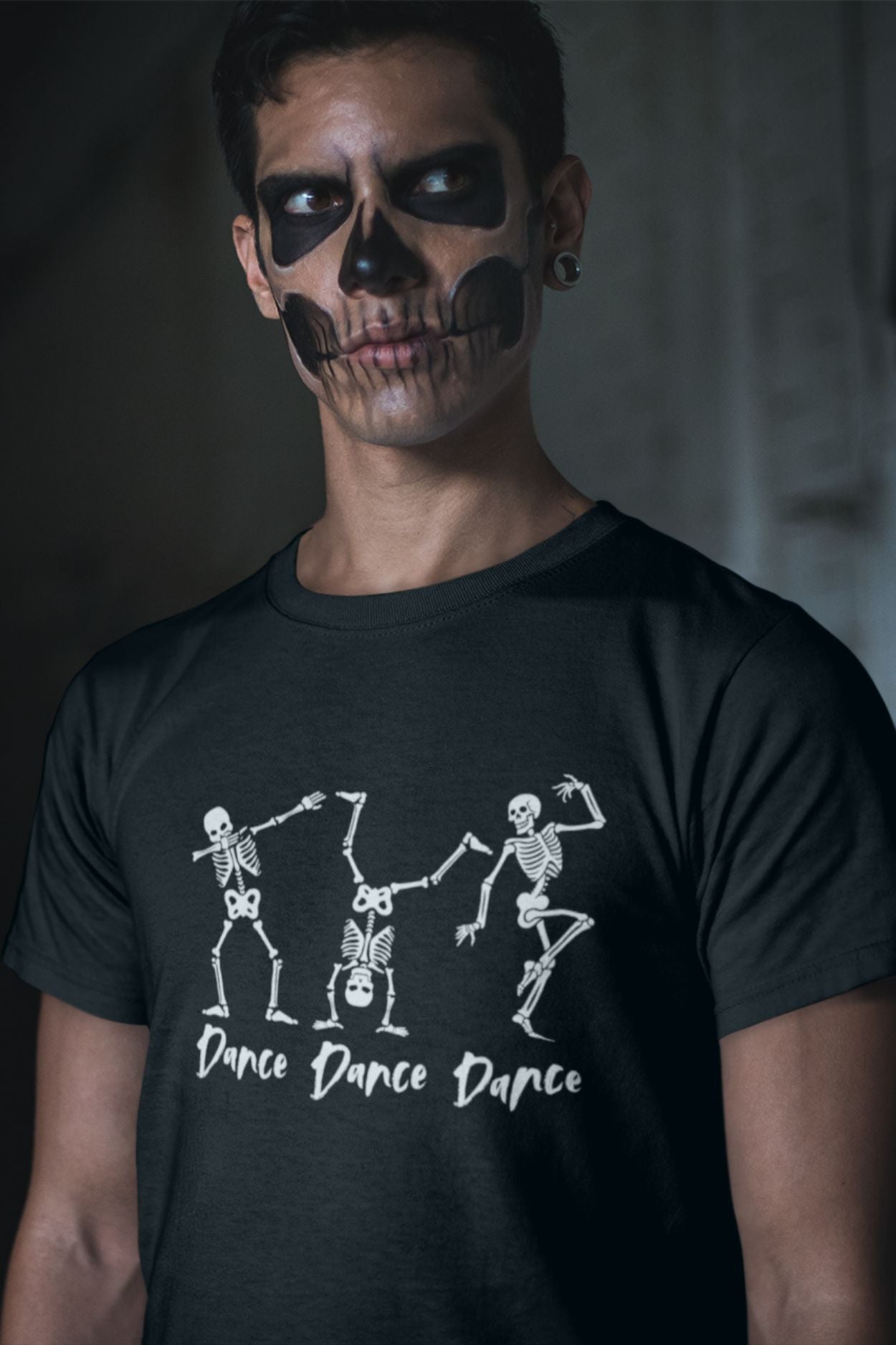 Dance Dance Dance Skeleton T-Shirt – Unisex Black Cotton T-Shirt for Dancers