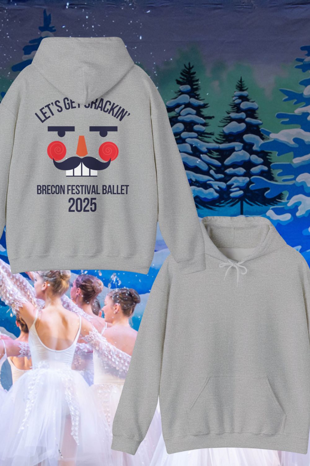 Let’s Get Crackin’ Back Print Hoodie – Brecon Festival Ballet