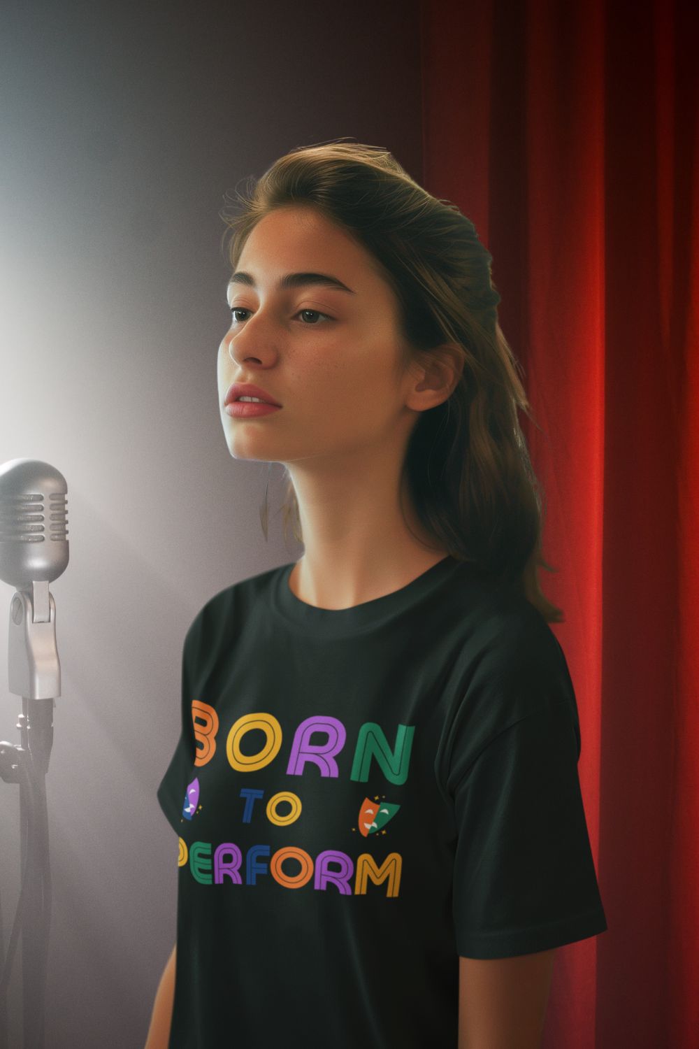 “Born to Perform” Kids’ Theatre T-Shirt – Retro Style for Rising Stars