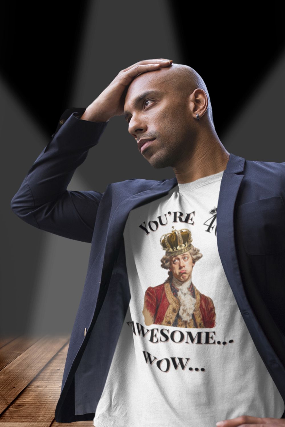 Men’s - Theatre 40th Birthday T-Shirt – You’re 40. Awesome. Wow. (Unisex fit)