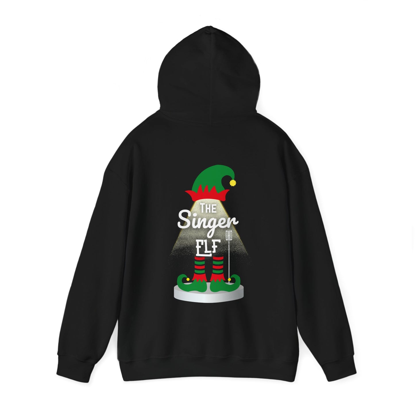 Men's Singer Elf Christmas Hoodie – Festive Theatre-Inspired Design