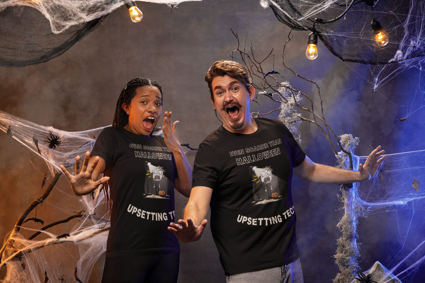 Even Scarier Than Halloween- Upsetting Tech - Men’s T-Shirt – Unisex Design for Theatre Lovers