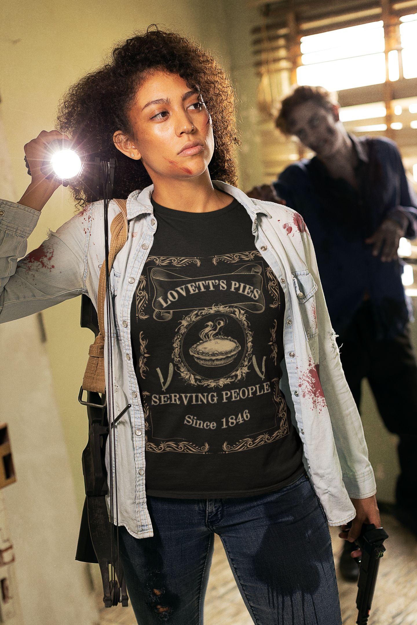 Lovett's Pies Women's T-shirt – Gothic Victorian Style for Theatre Lovers