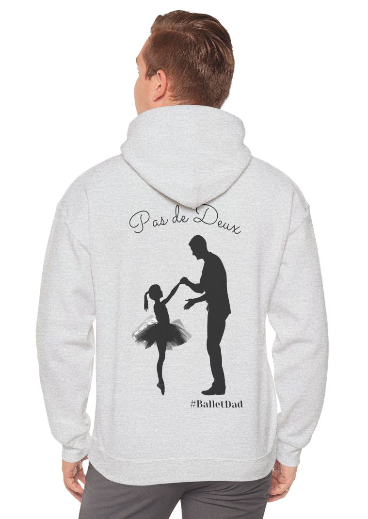 Men's "Ballet Dad" Hoodie – Pas de Deux Design for Proud Dance Fathers
