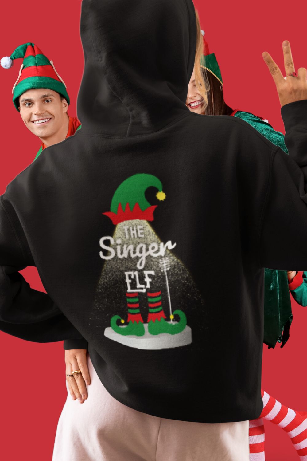 The Singer Elf Ladies' Christmas Hoodie – Festive Style for Theatre and Music Lovers