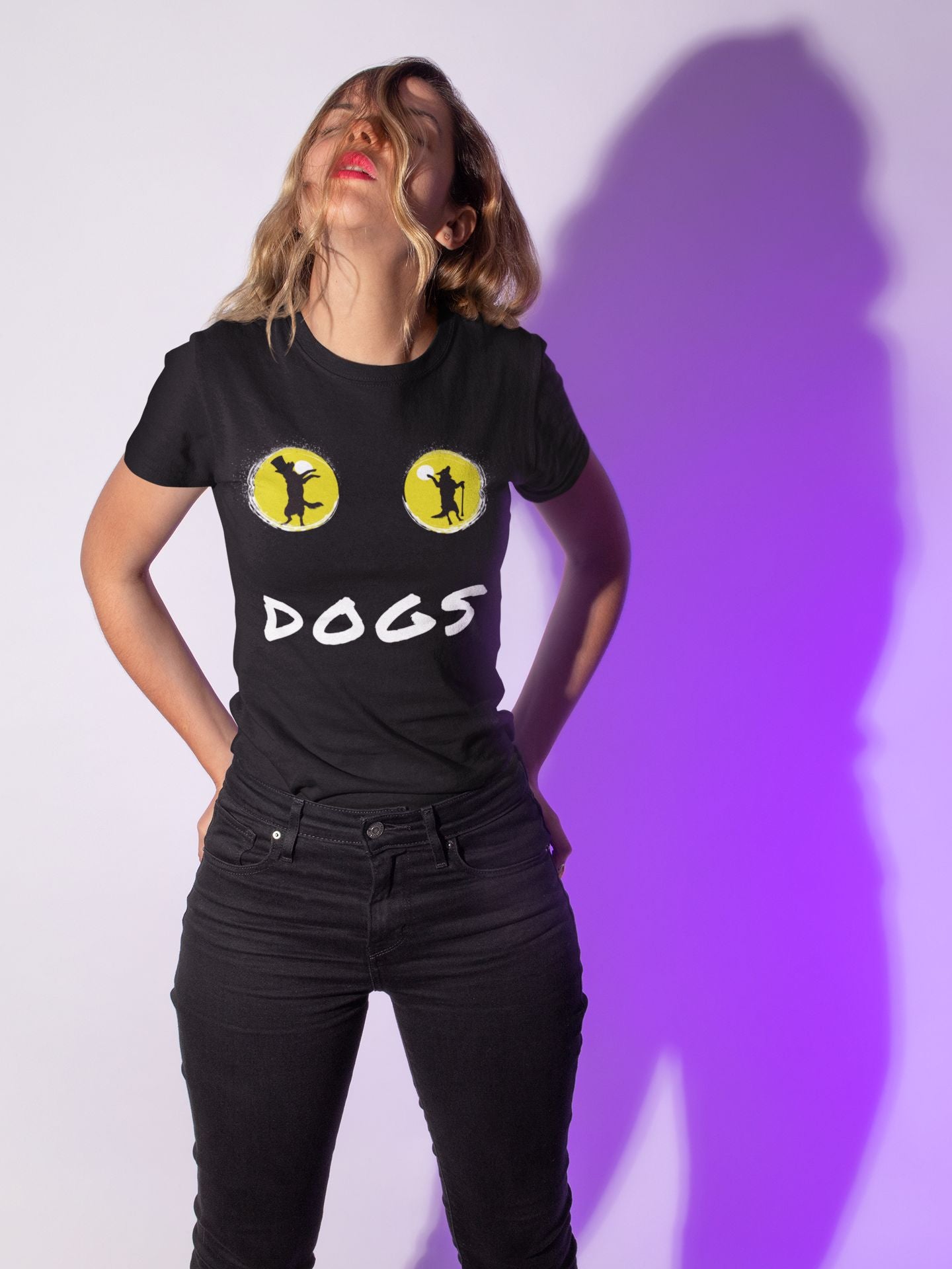 Paw-some Theatre-Inspired Women's Softstyle T-Shirt – Perfect for Dog and Theatre Lovers