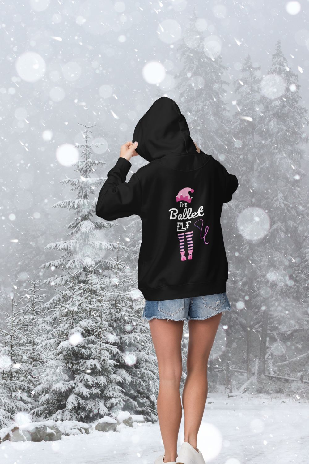 Women's Ballet Elf Hoodie – Festive Comfort for Dance & Theatre Lovers