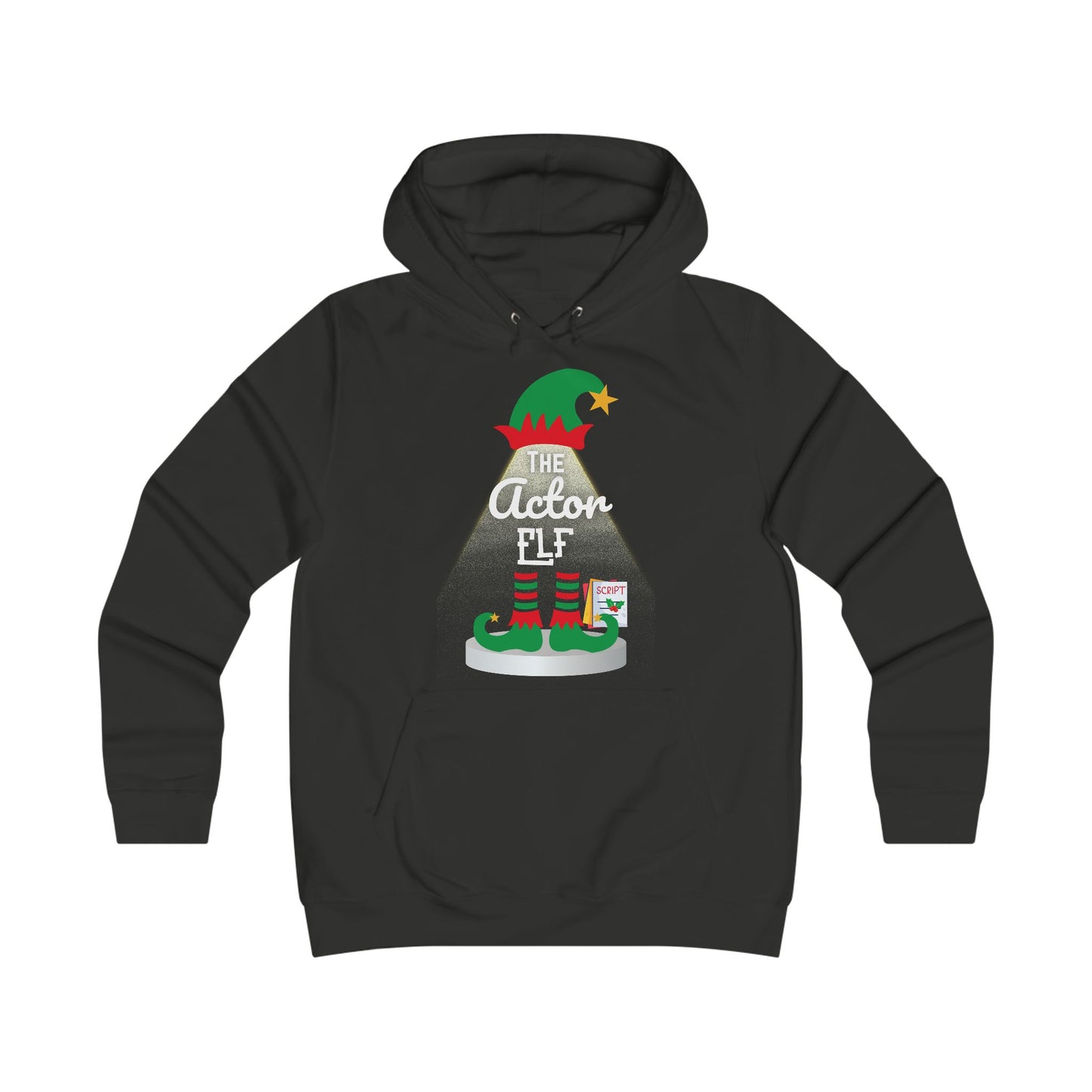 The Actor Elf Ladies' Christmas Hoodie – Festive Cosy Style for Performers