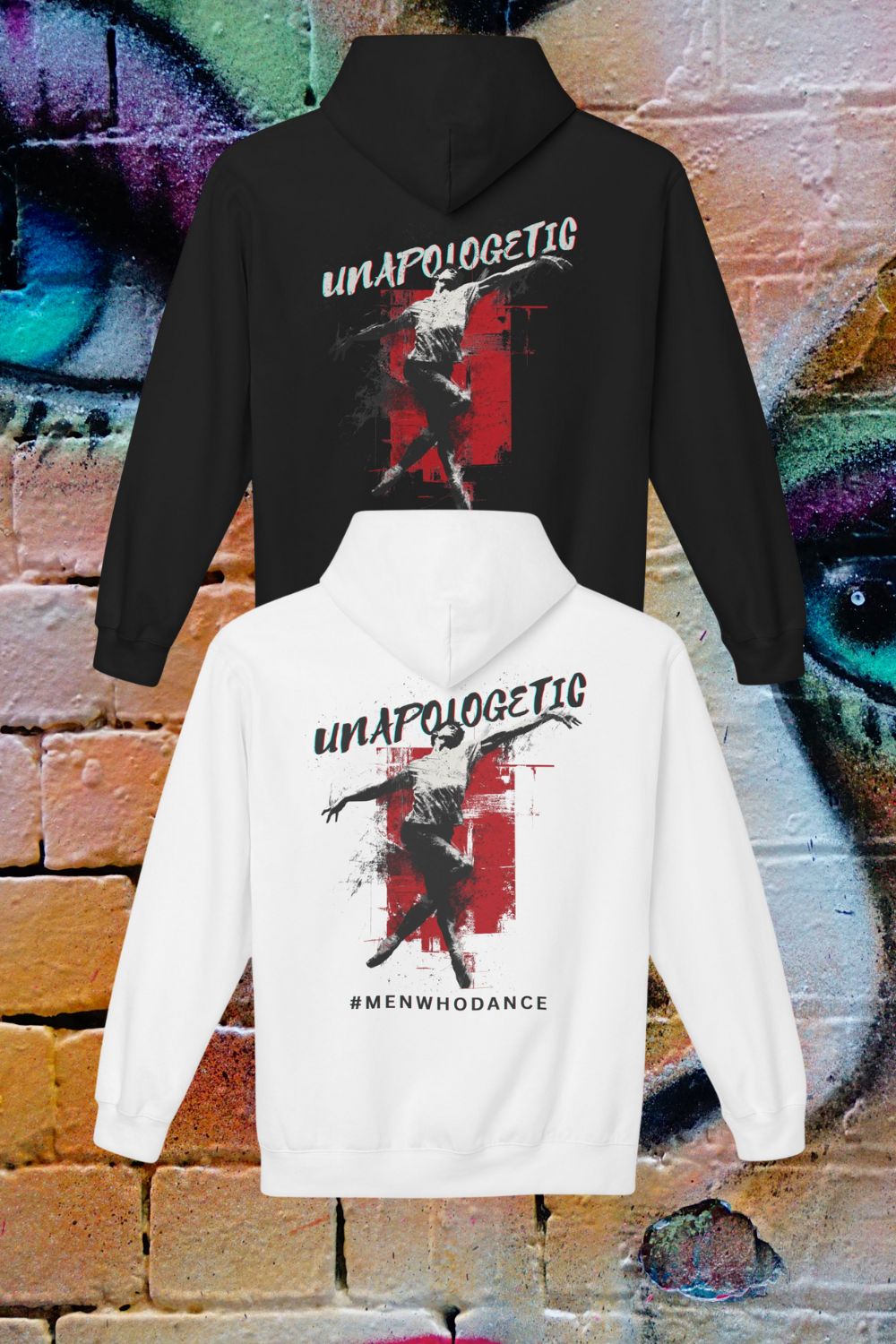 Men’s “Unapologetic” Dance Hoodie – Ethical Fleece Sweatshirt with Back Print