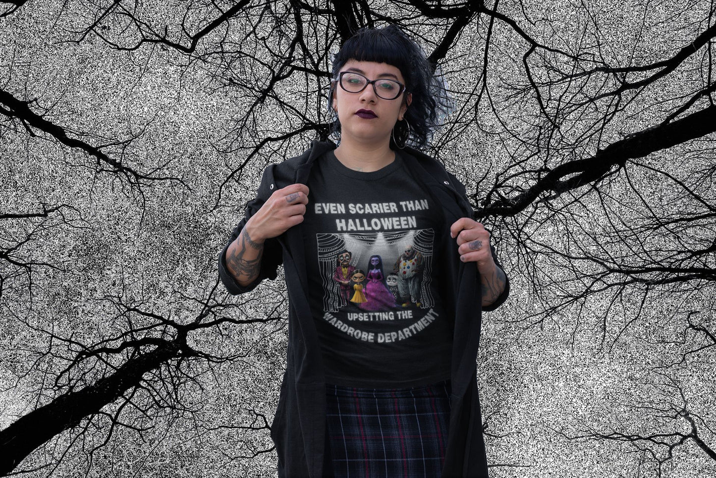 Even Scarier Than Halloween Women's T-Shirt – Theatre-Inspired Design for Costume Chaos
