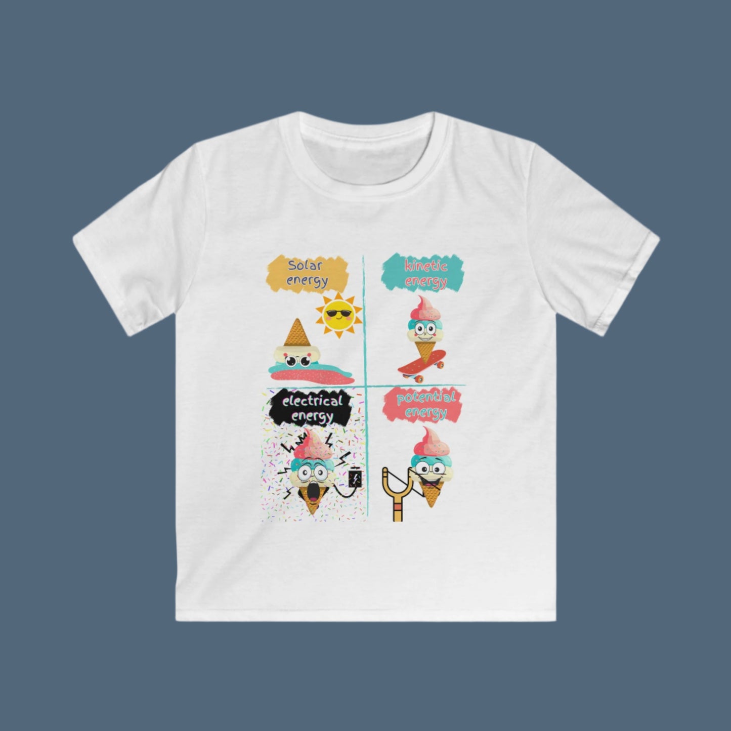 STEM Physics Fun T-Shirt – Ice Cream Energy Learning for Kids