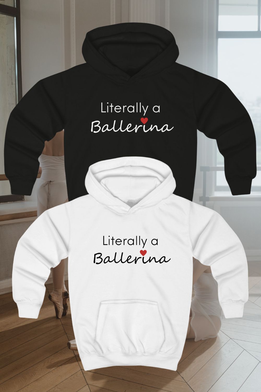 Ballerina Dreams Kids Hoodie – Unisex Dance Sweatshirt for Ballet Lovers