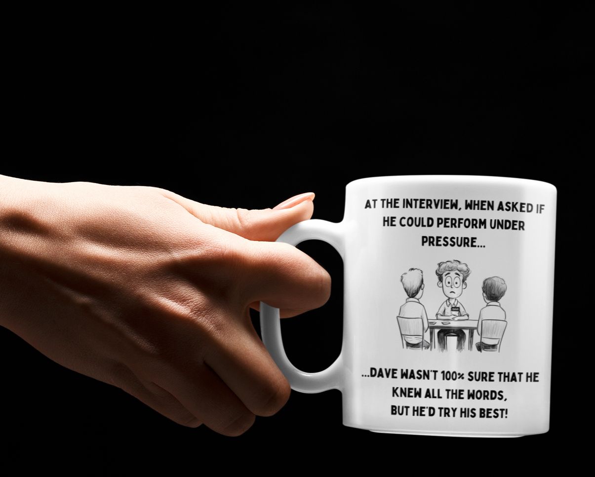 Master Your Morning ‘Under Pressure’ with Dave, the Mug That Gets It!