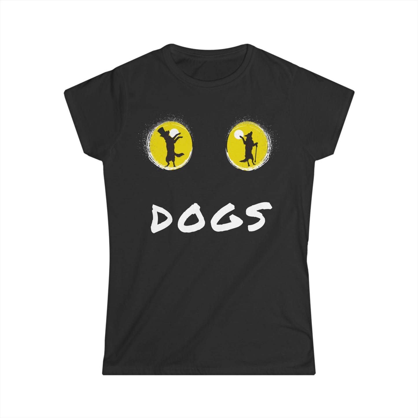 Paw-some Theatre-Inspired Women's Softstyle T-Shirt – Perfect for Dog and Theatre Lovers