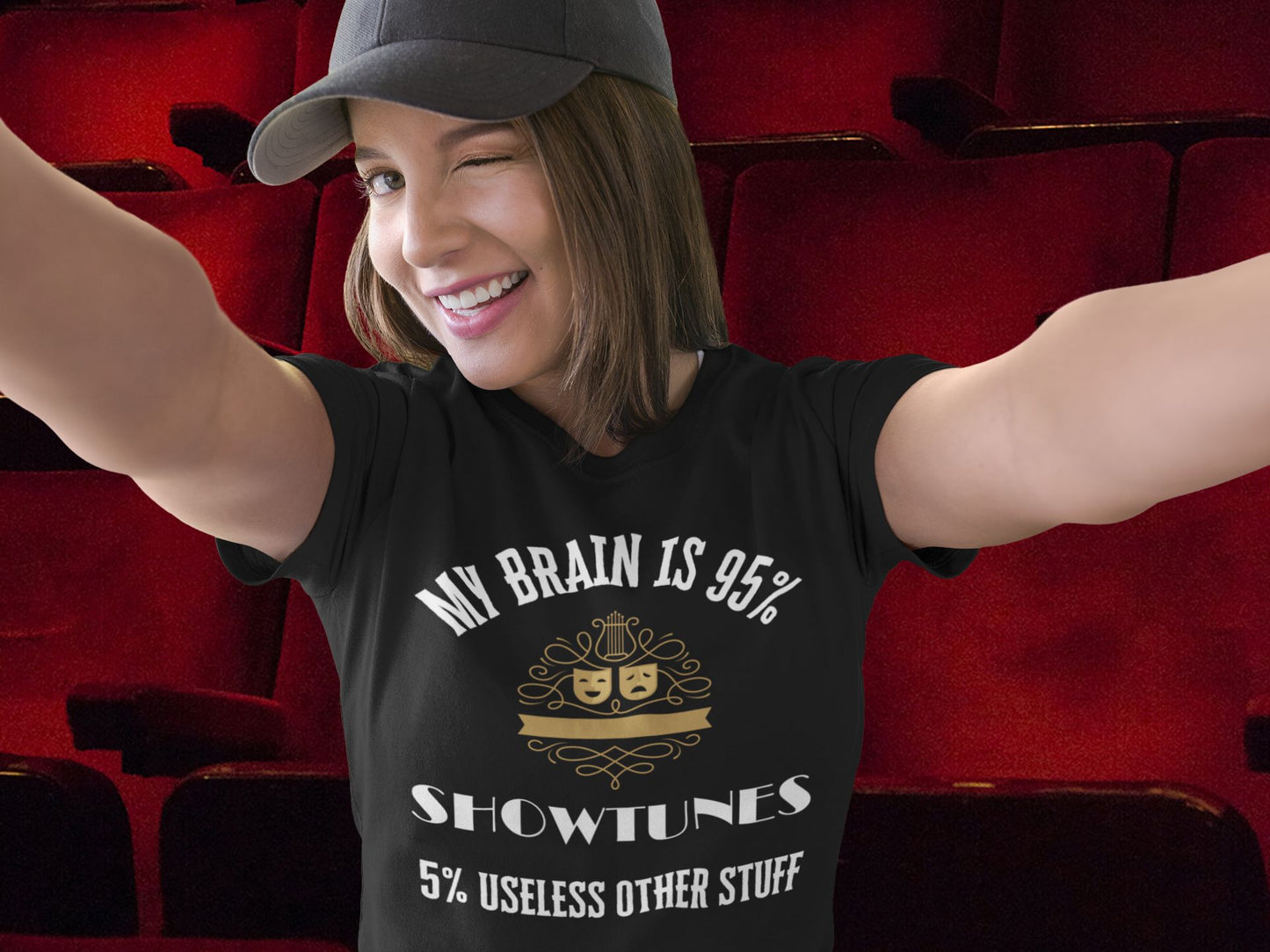 My Brain is 95% Showtunes Musical Theatre Women's T-Shirt