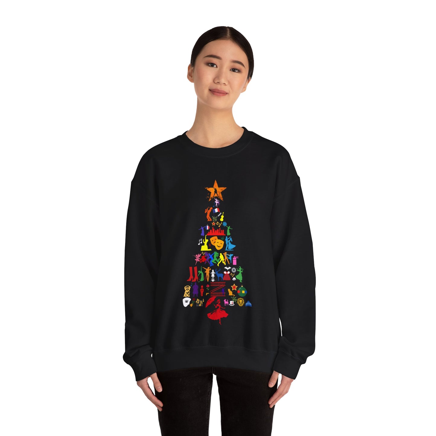 Women's Musical Theatre Christmas tree Sweatshirt – Cosy Unisex Design for Festive Fans