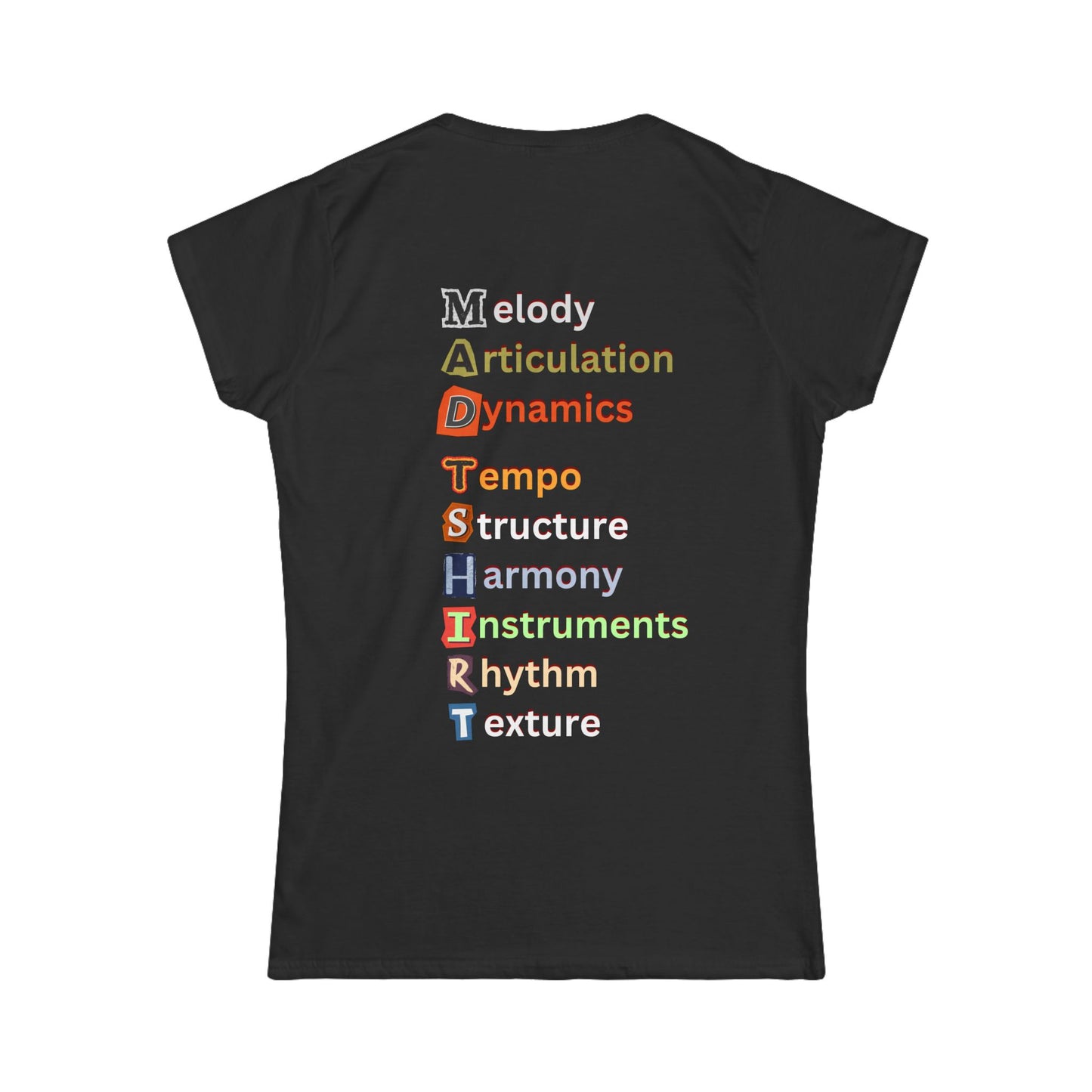 Women's "Mad T-shirt" Music Lovers’ Tee – M.A.D.T.S.H.I.R.T Design for Music Enthusiasts