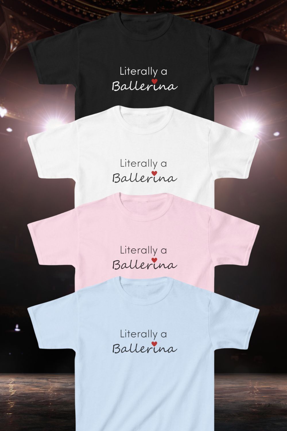 Ballerina Dreams Girls T-Shirt – For Ballet-Loving Dancers