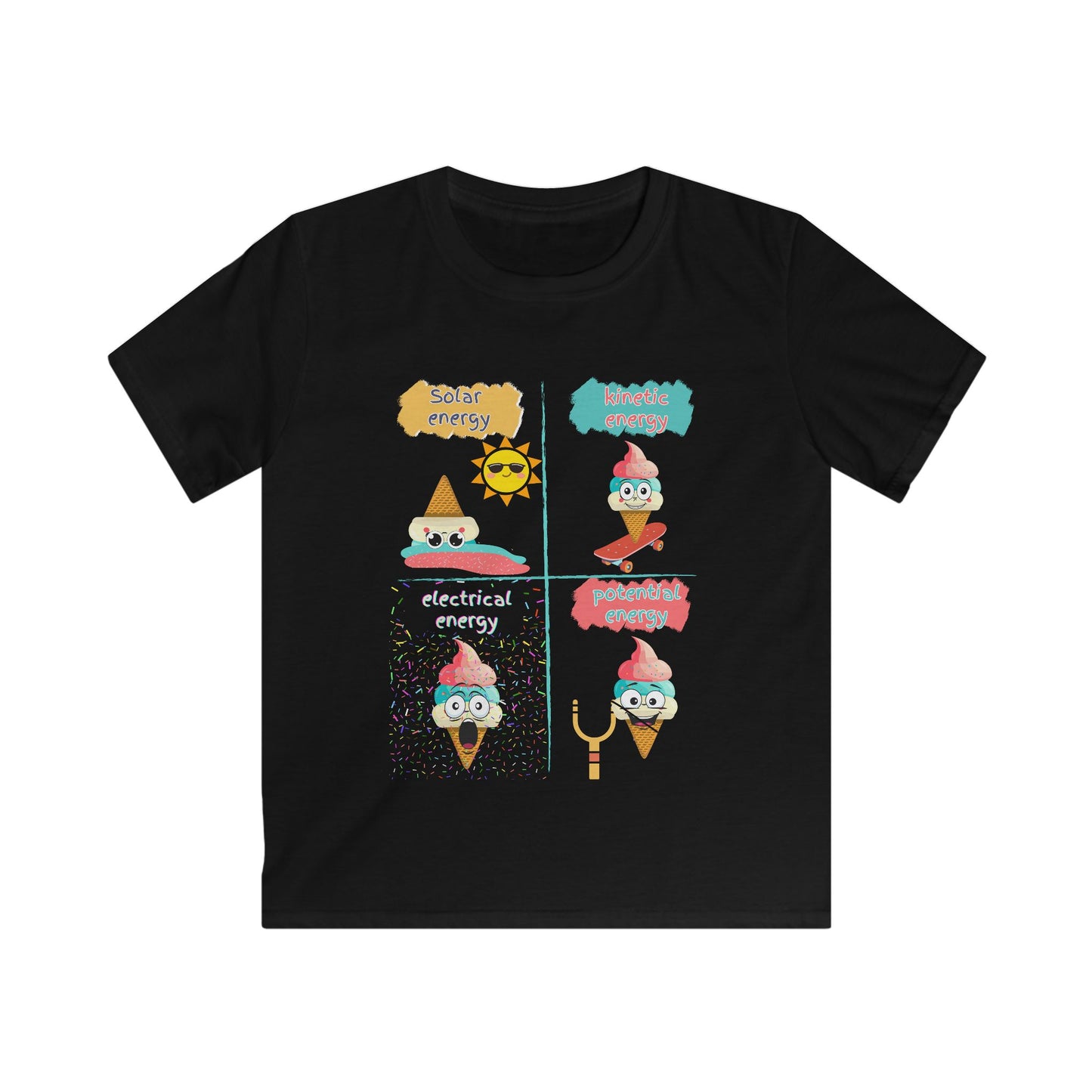 STEM Physics Fun T-Shirt – Ice Cream Energy Learning for Kids