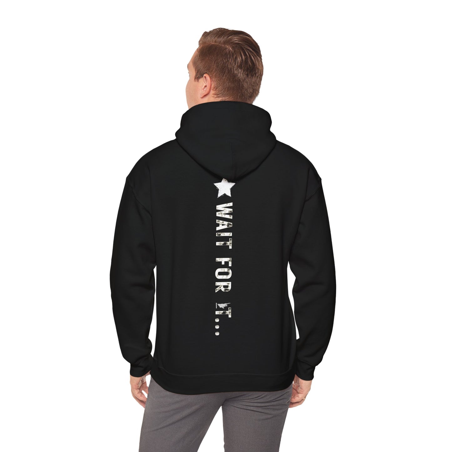 Men’s “Wait For It…” Hoodie – Bold Minimalist Sweatshirt for Musical Theatre Fans