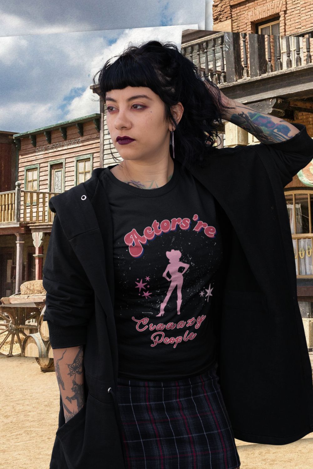 Women’s "Actors're Craaazy People" T-Shirt – Cowgirl Silhouette Design