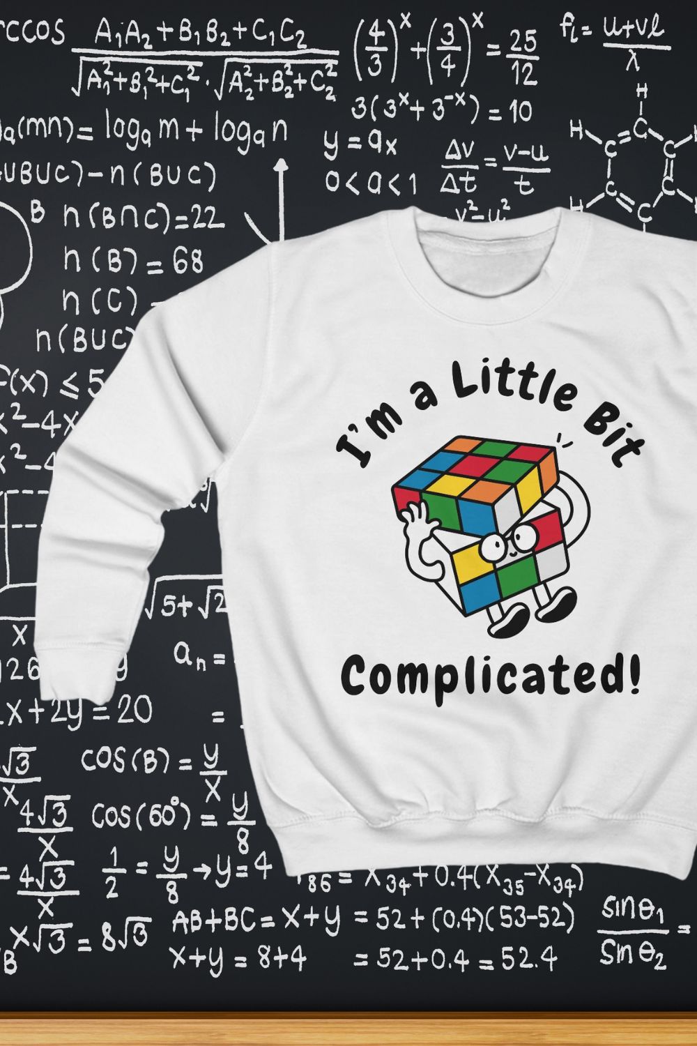 Kids’ “I’m a Little Bit… Complicated” Sweatshirt – Unisex Fit | Black, White, Grey, Royal | Confident, Colourful & Clever