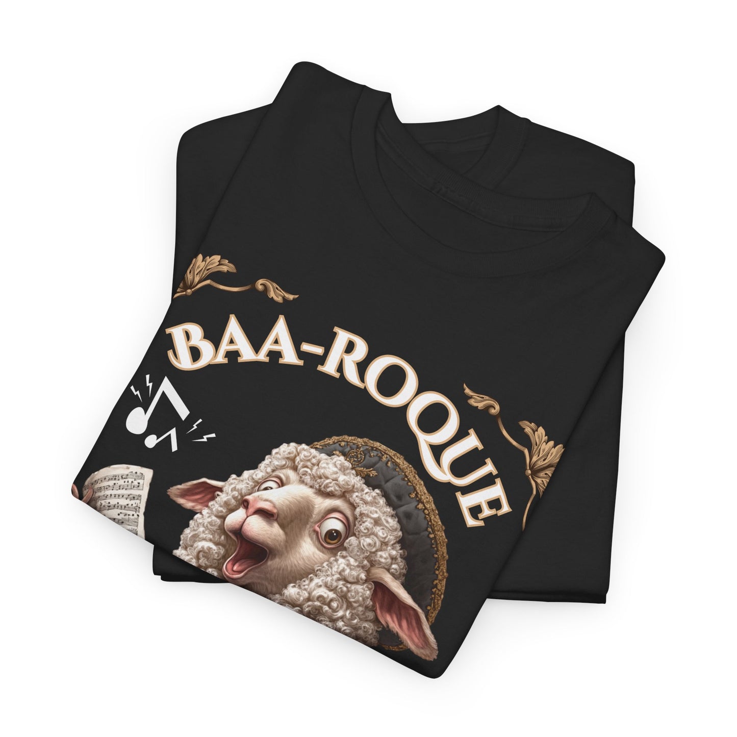 Men’s Baa-Roque and Roll Sheep T-Shirt – Unisex Fit, Music & Theatre Inspired