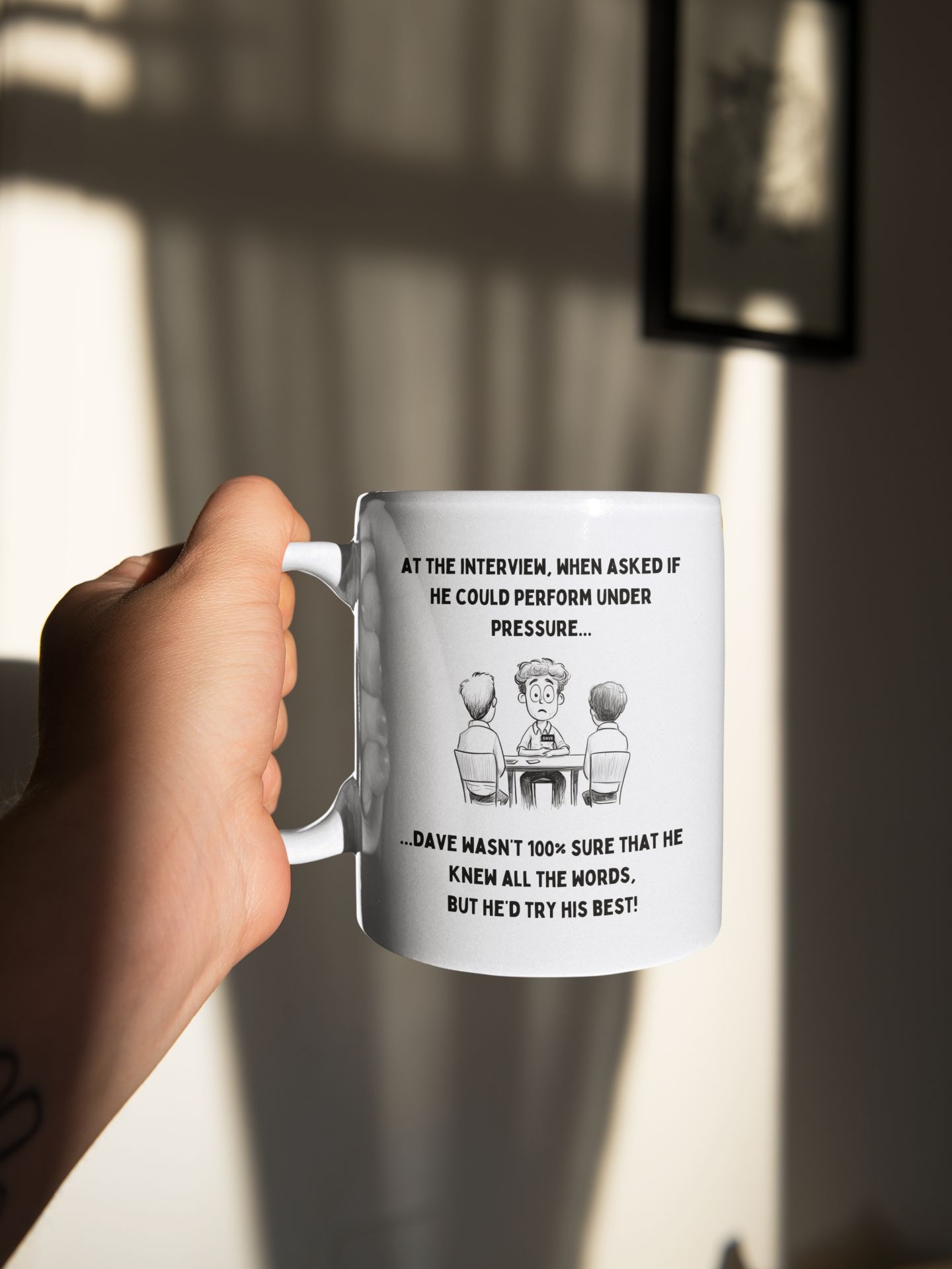 Master Your Morning ‘Under Pressure’ with Dave, the Mug That Gets It!