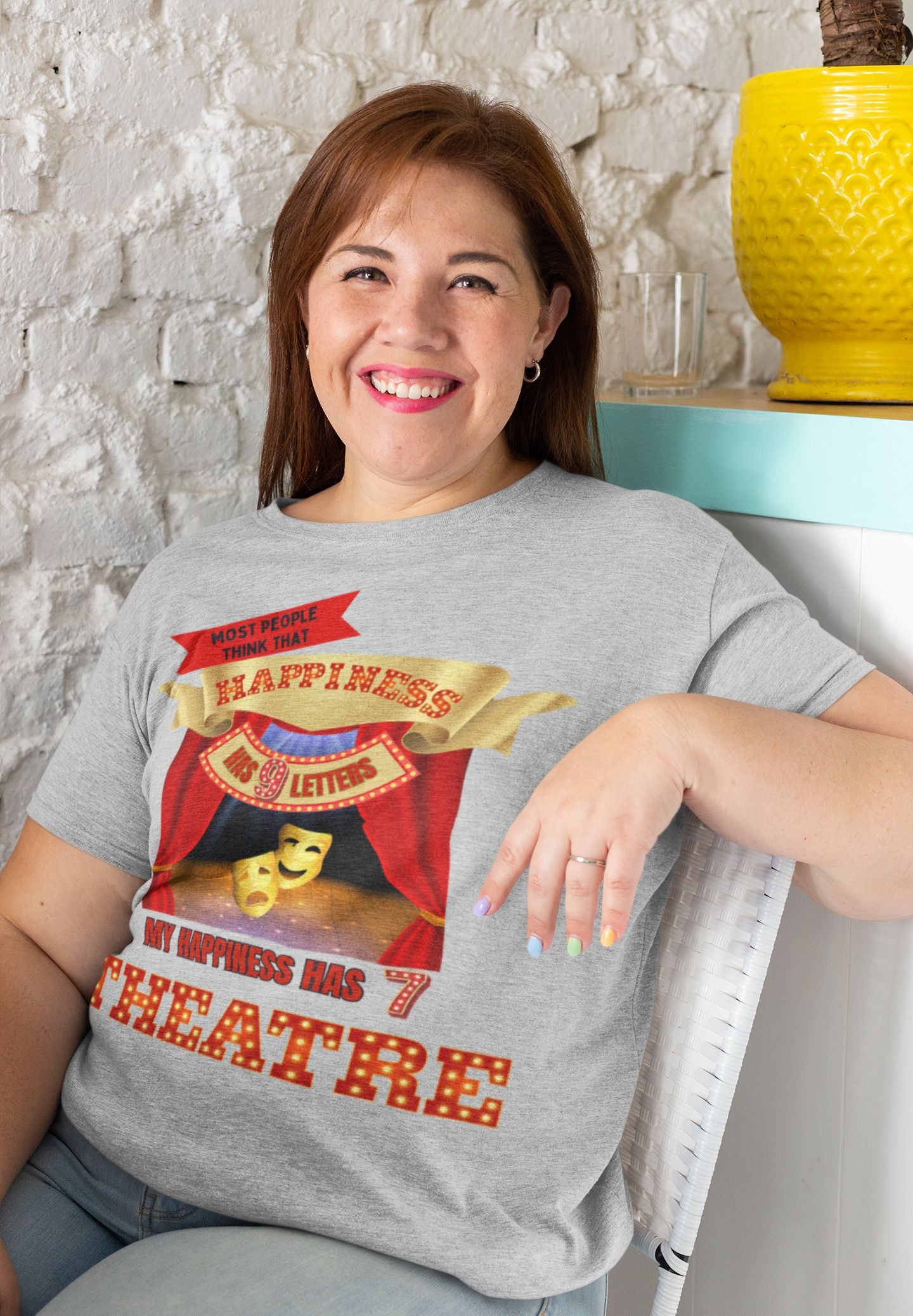 Theatre is Happiness Unisex T-shirt – Perfect for Theatre Lovers & Stage Enthusiasts