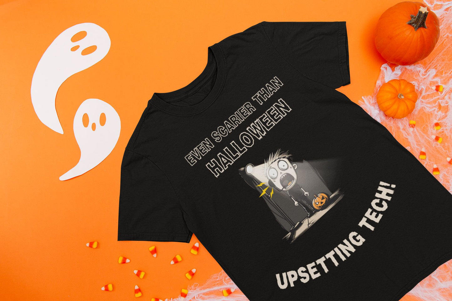 Even Scarier Than Halloween- Upsetting Tech - Men’s T-Shirt – Unisex Design for Theatre Lovers