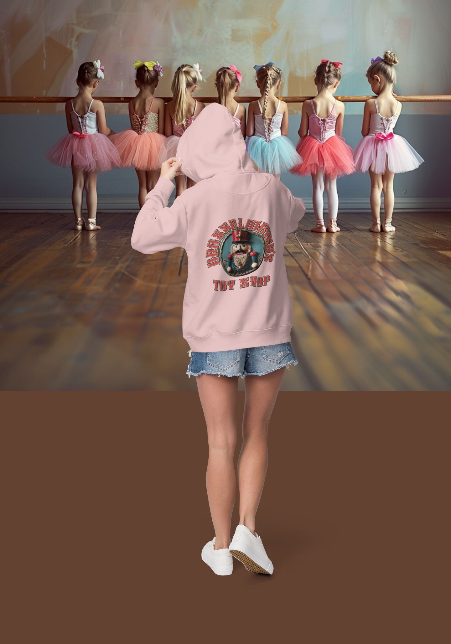 Drosselmeyer’s Toy Shop Women’s Hoodie – Vintage Nutcracker Design for Christmas & Ballet Lovers