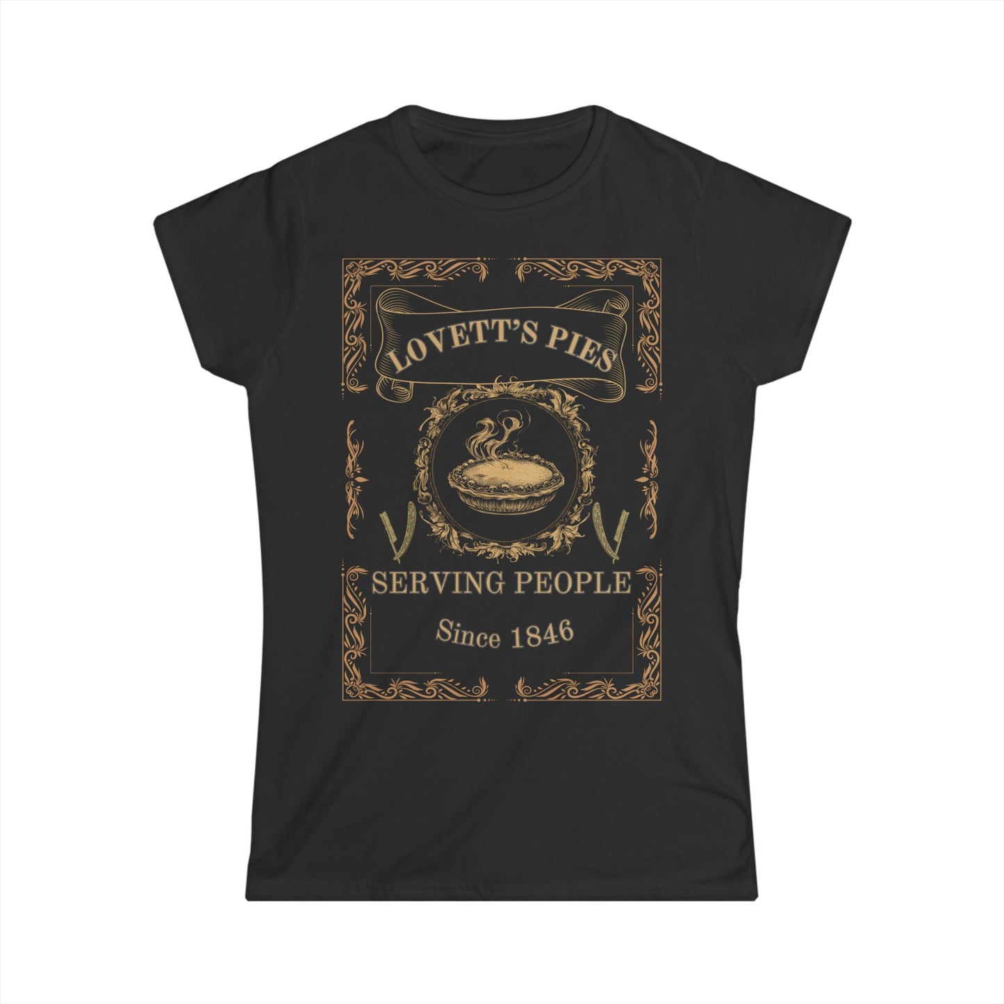 Lovett's Pies Women's T-shirt – Gothic Victorian Style for Theatre Lovers
