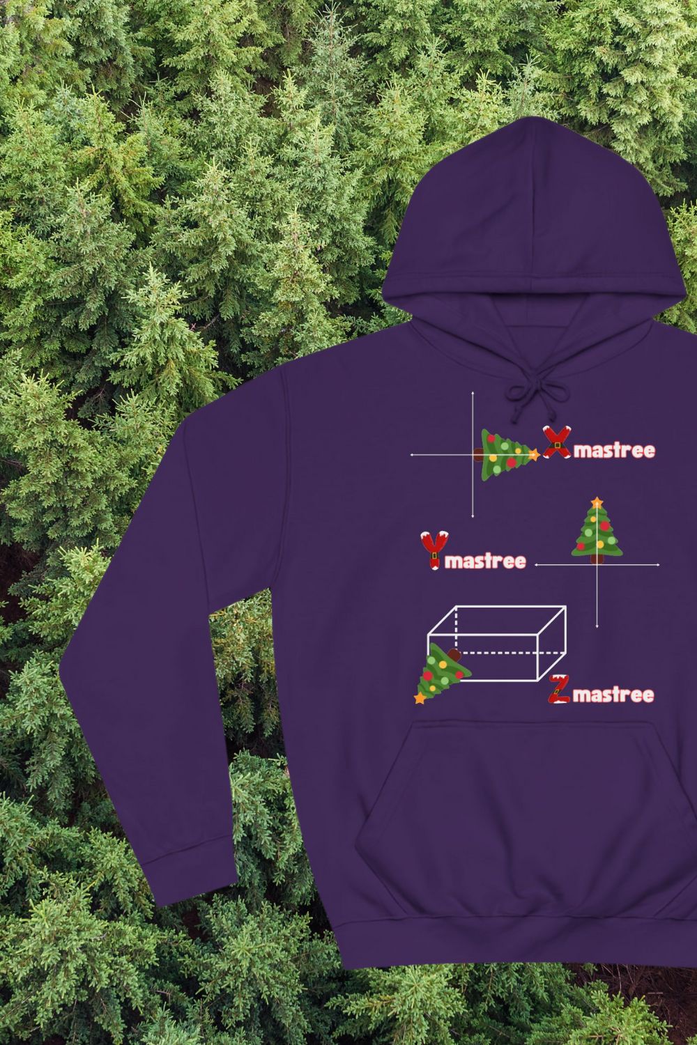 XYZ-Mas Tree Unisex Hoodie – Alternative Christmas Hoodie with Maths-Inspired Design
