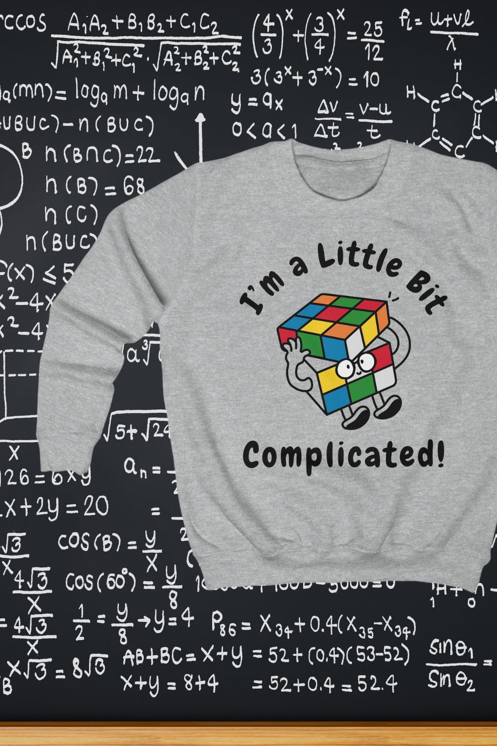 Kids’ “I’m a Little Bit… Complicated” Sweatshirt – Unisex Fit | Black, White, Grey, Royal | Confident, Colourful & Clever