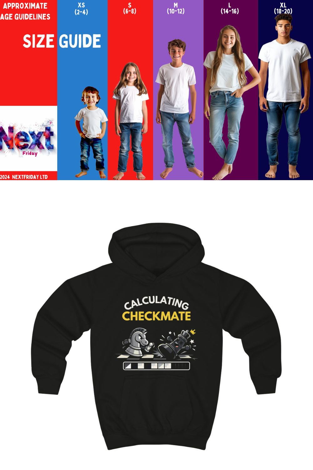 Calculating Checkmate Kids Chess Hoodie – STEM & Chess Club Hoodie for Clever Kids