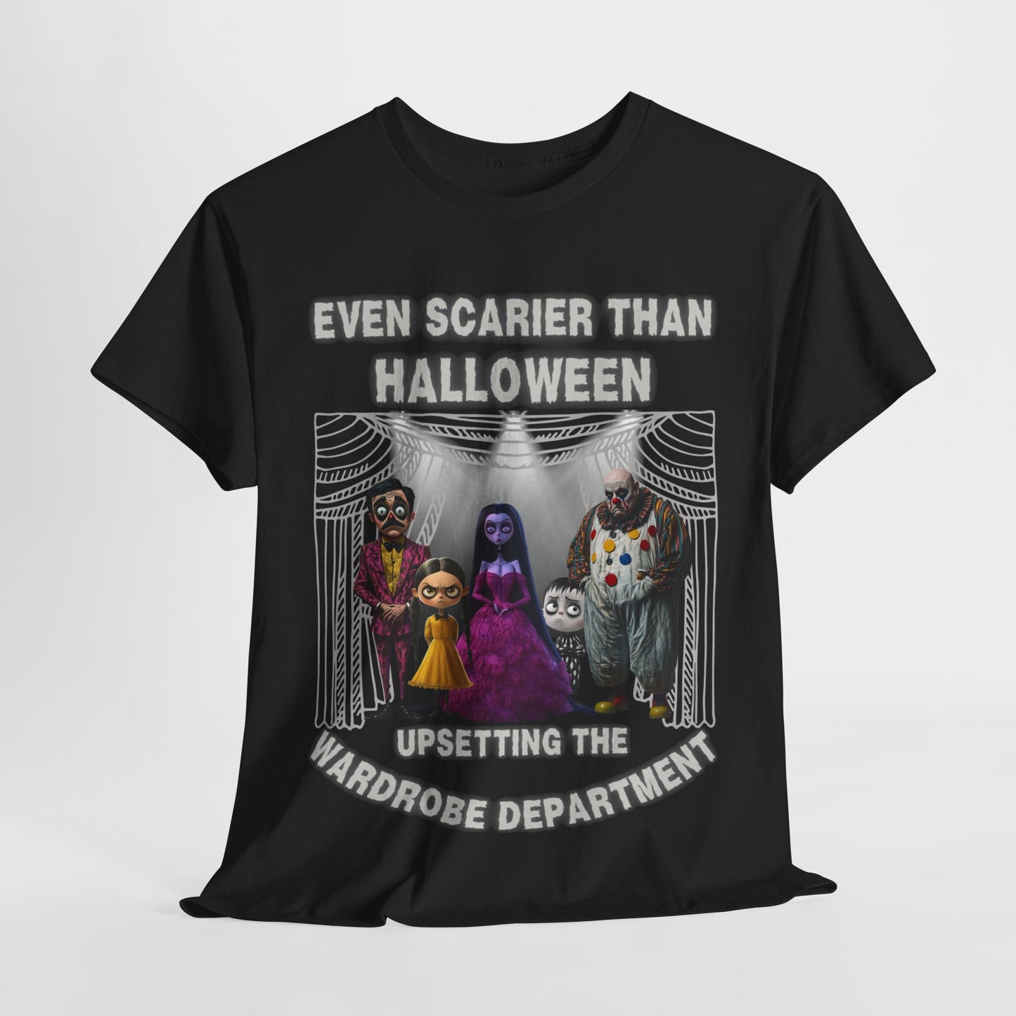 Even Scarier Than Halloween Men’s T-Shirt – Theatre-Inspired Costume Chaos Design (Unisex)