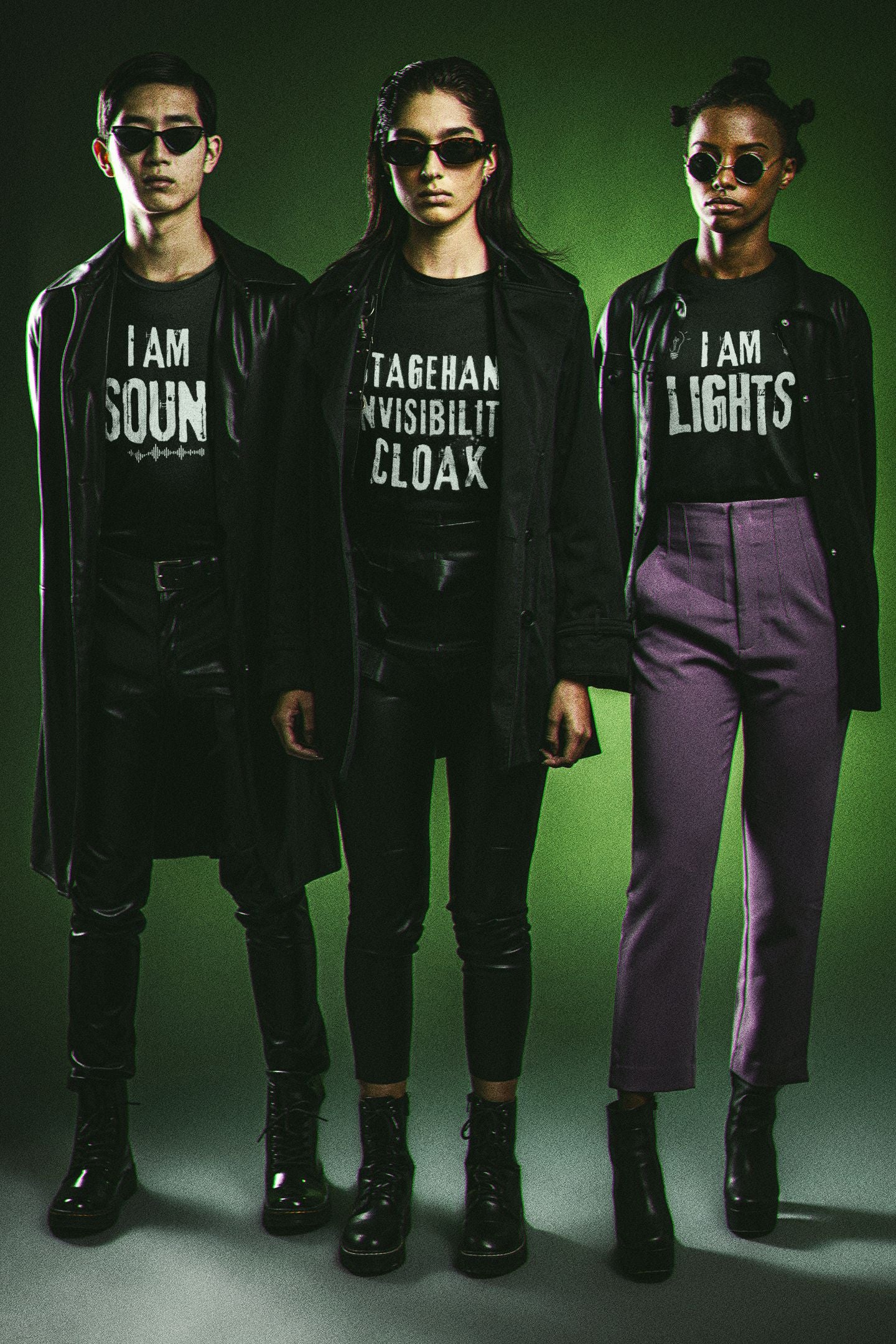 I Am Lights Funny Theatre Tech Crew T-Shirt for Women – Fitted Lighting Tech Humour