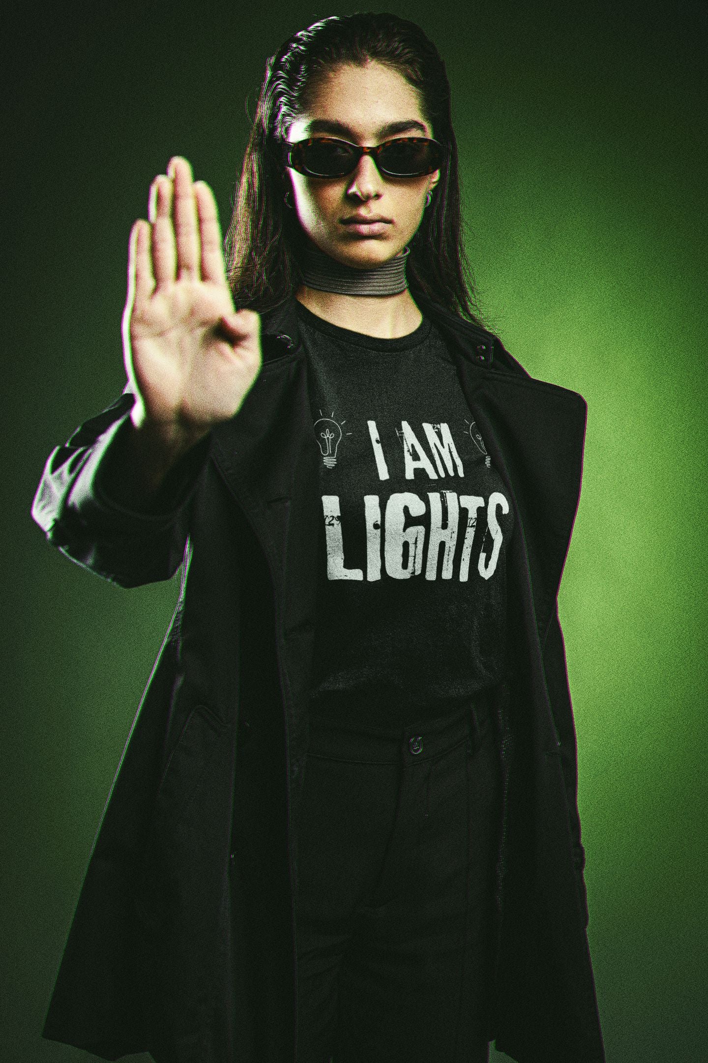 I Am Lights Funny Theatre Tech Crew T-Shirt for Women – Fitted Lighting Tech Humour