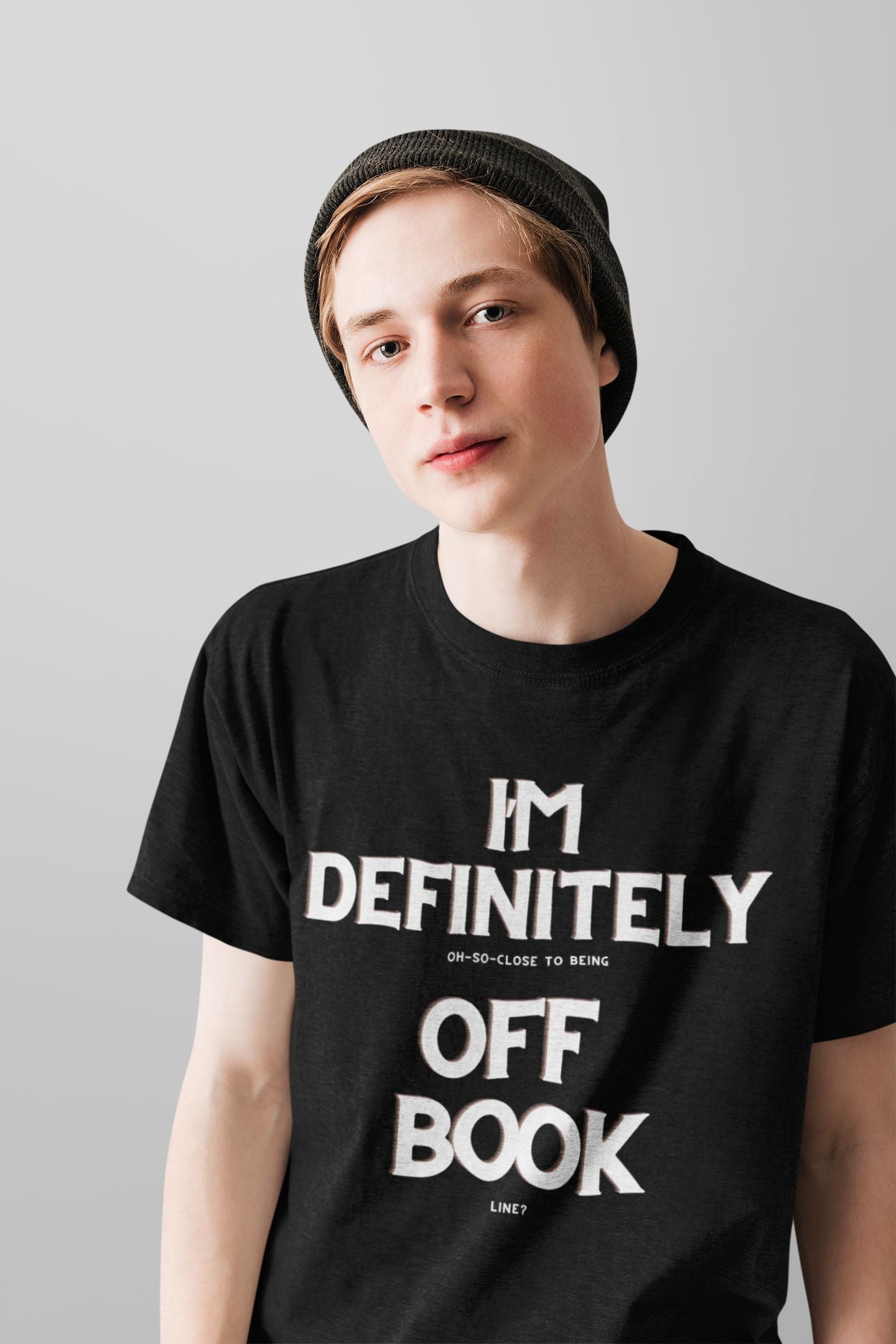 Definitely Off Book Men's Actor T-Shirt – Unisex Theatre Design