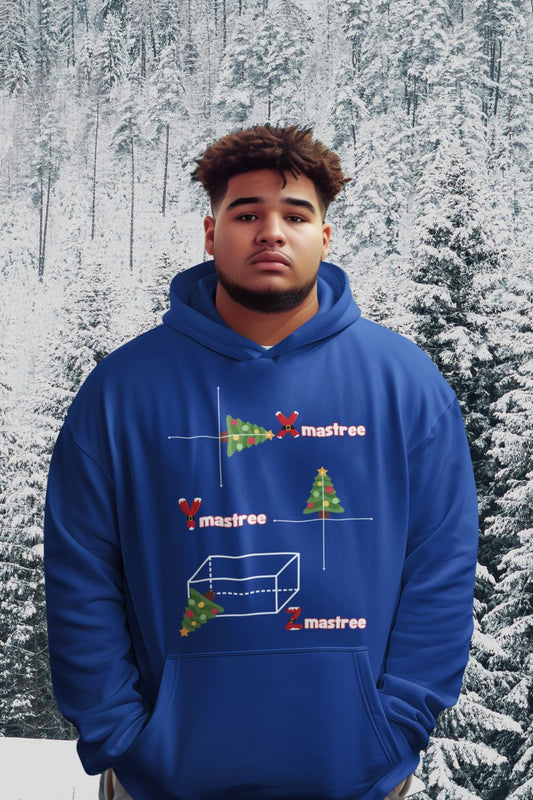 XYZ-Mas Tree Unisex Hoodie – Alternative Christmas Hoodie with Maths-Inspired Design