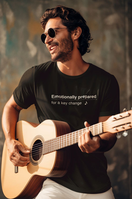 Emotionally Prepared for a Key Change – Unisex Musician T-Shirt