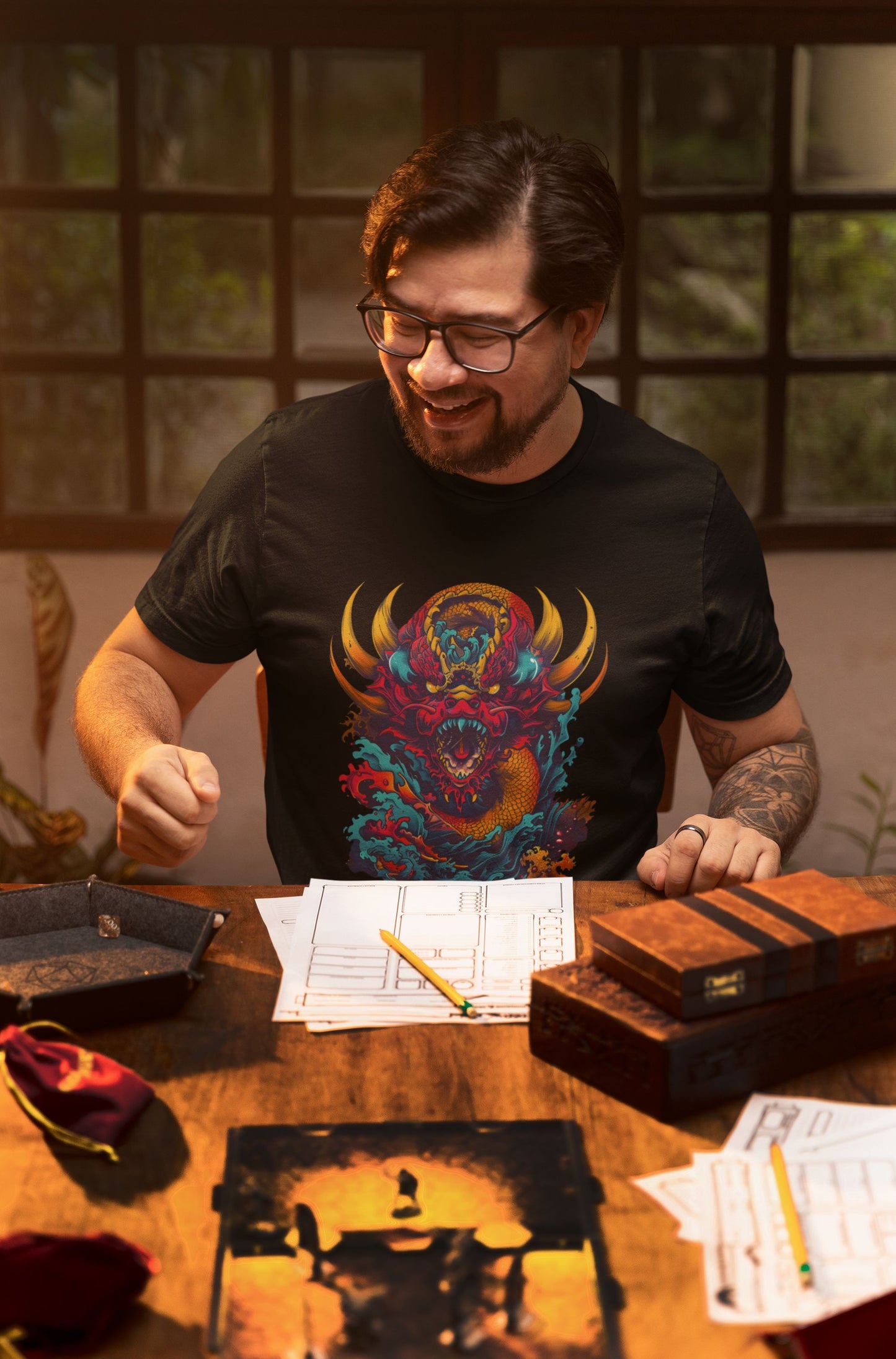 Unleash Your Inner Dragon: Fantasy & D&D-Inspired Men’s Unisex Heavy Cotton T-shirt!