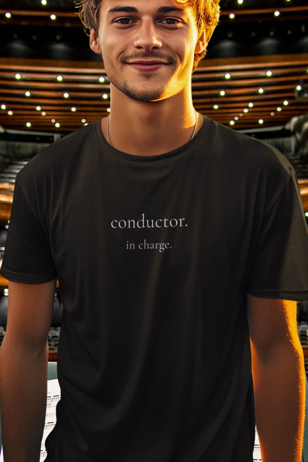 Conductor. In Charge. – Men’s Choir & Music T-Shirt