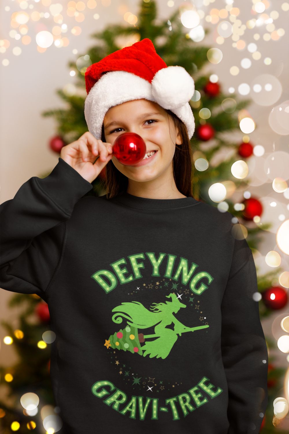 Defying Gravi-Tree Kids Christmas Sweatshirt – The Ultimate Festive Jumper for Theatre Kids