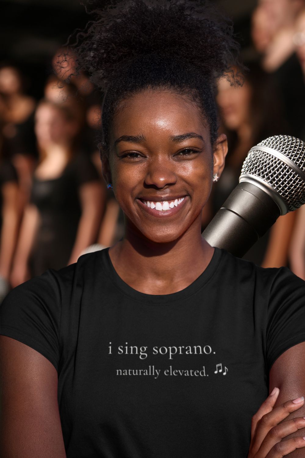 I Sing Soprano. Naturally Elevated. – Women’s Fitted Choir T-Shirt