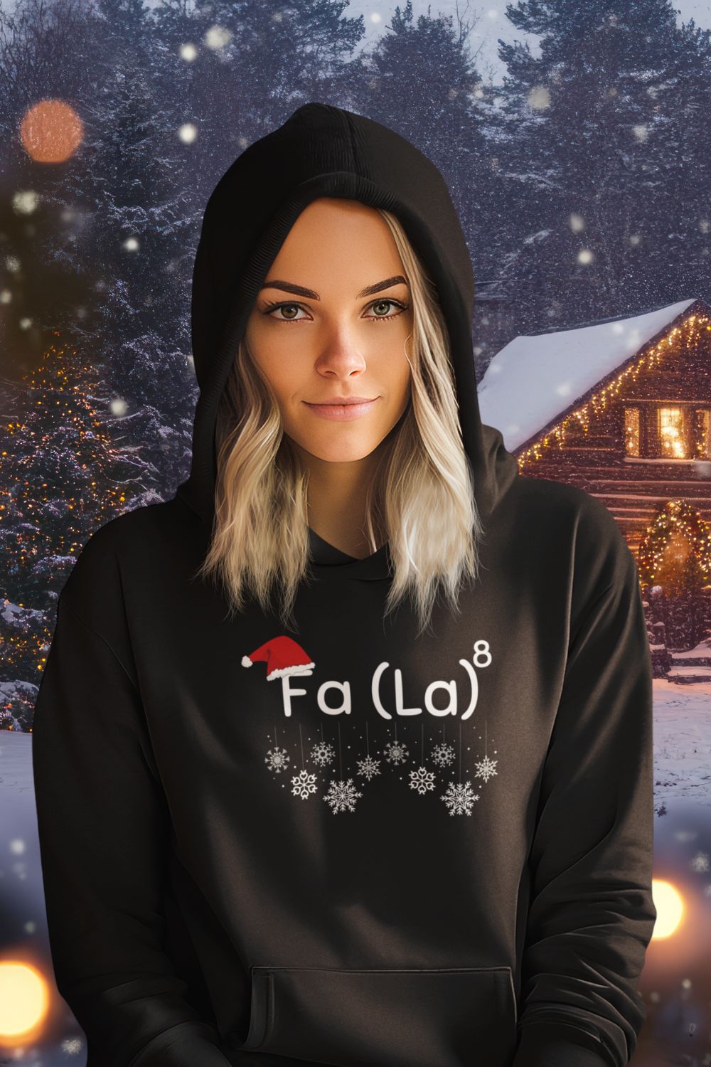 Fa(La)⁸ Christmas Maths Hoodie – Funny Mathematical Christmas Unisex Hoodie