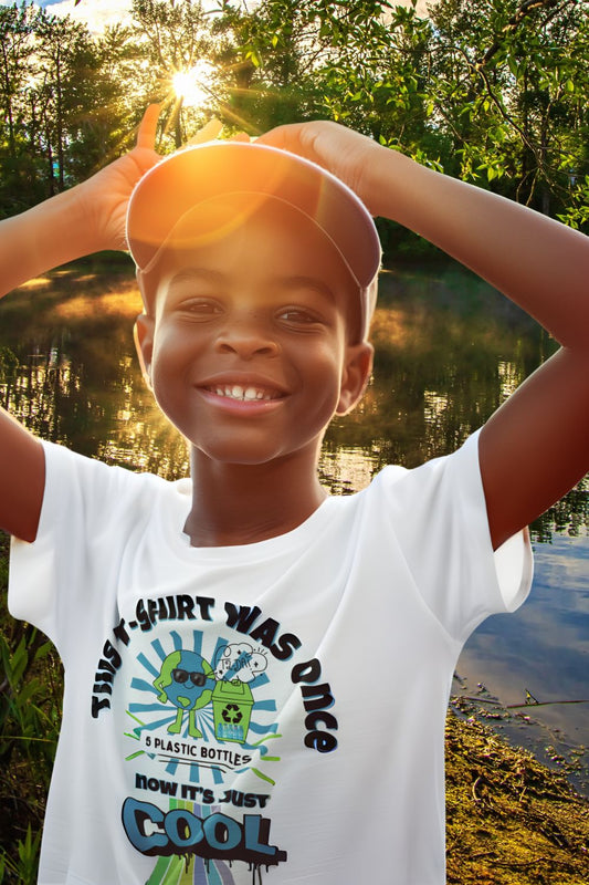 Kids’ STEM Eco Hero T-Shirt – Made from 5 x 550ml Bottles | Recycled, Quick-Dry, Planet-Positive Sports T-Shirt