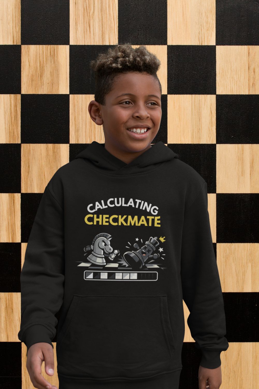 Calculating Checkmate Kids Chess Hoodie – STEM & Chess Club Hoodie for Clever Kids